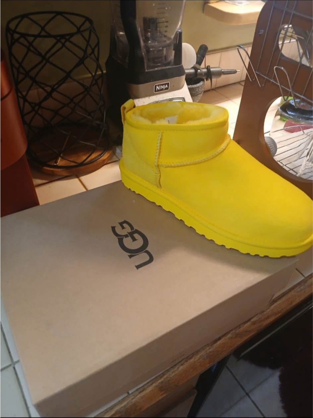 UGG Kids Mini Boot in Vibrant Yellow